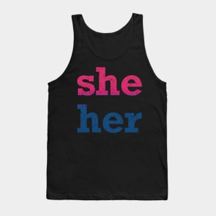 Bisexual She Her Pronouns Tank Top